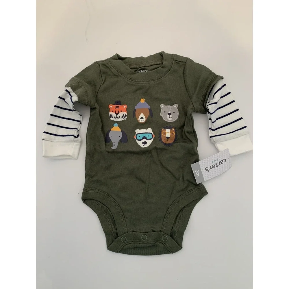3 Months New Carters 2 Piece Pants and Shirt Animal Outdoor Theme Joggers